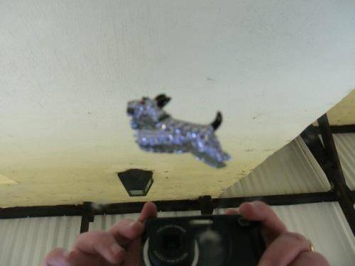 pretty little vintage costume marquiette style dog brooch