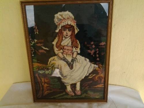 stunning framed girl tapersty behind glass framed