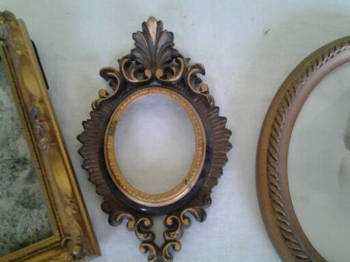 Three assorted vintage picture frames