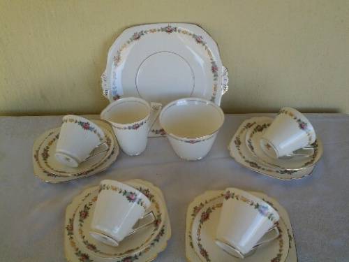 stunning part vintage crown Staffordshire tea set
