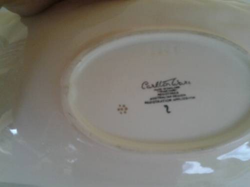 stunning and collectable soft pink and floral scene calton wear display dish