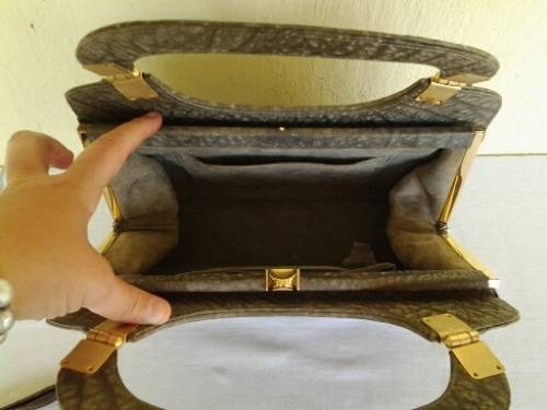 stunning genuine leather buffalo  skin bag