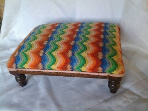 colorful top vintage retro style foot stool