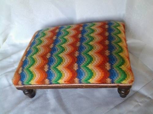colorful top vintage retro style foot stool