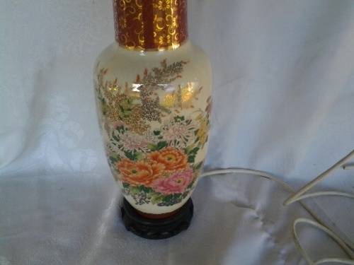 A stunning Imari style floral porcelain lamp base