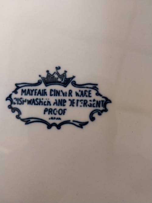 Blue and white marefare display plate