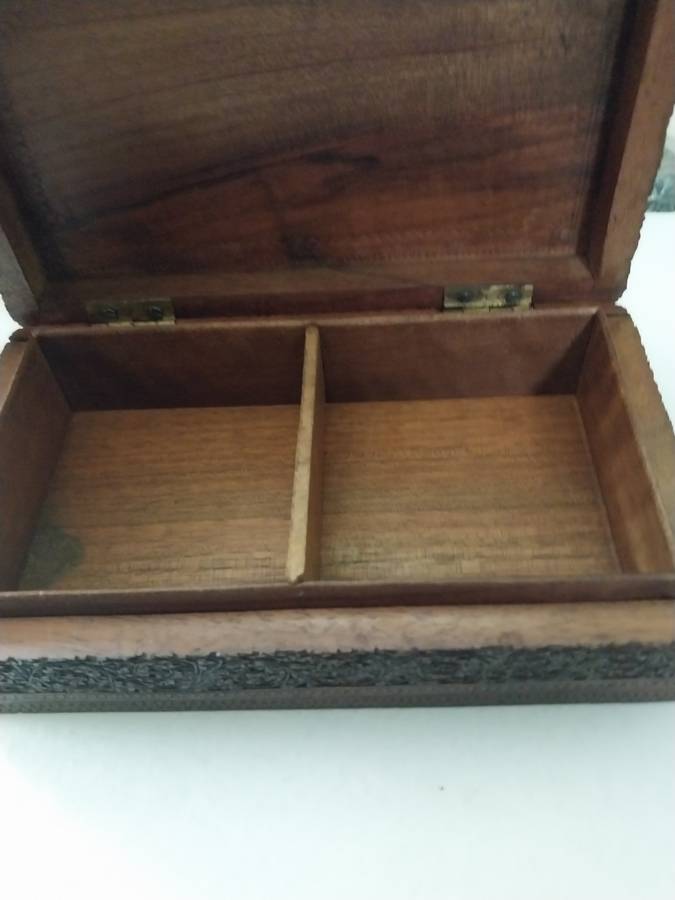 Stunning hand craved wooden box