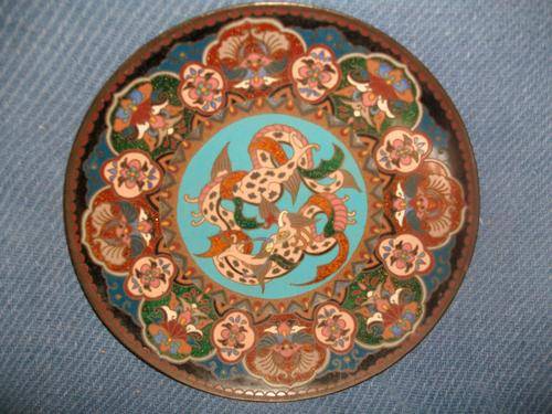 stunning cloisonne wall plate