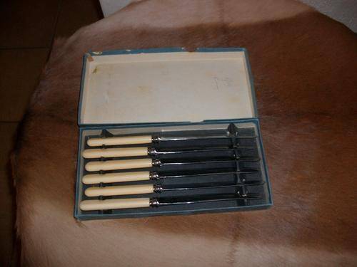 Nice boxed bone handle knifes , unused condition