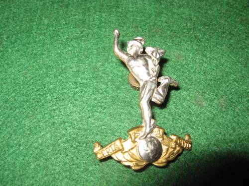 SA Corps of Signals chrome BiM cap badge (Jimmy)