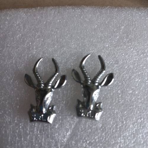 SADF Bokkop chrome collars pair all pins