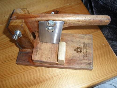 A BLACKWOOD BILTONG CHOPPER / CUTTER "AFRICAN PRODUCT"