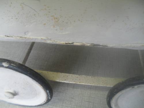 (dr) GORGEOUS ANTIQUE WELL PLAYED WITH METAL CHILDS DOLL PRAM