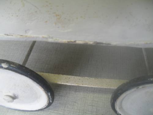 (dr) GORGEOUS ANTIQUE WELL PLAYED WITH METAL CHILDS DOLL PRAM