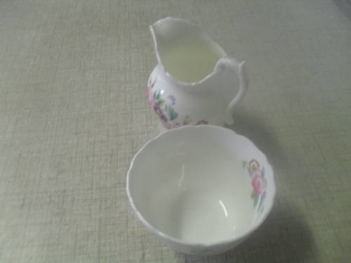 *#  VINTAGE`OLD COALPORT` SUGAR BASIN & CREAM /MILK JUG