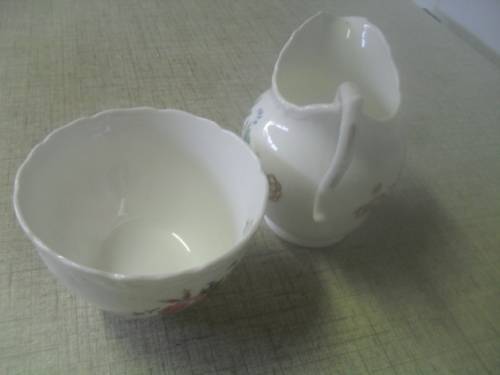 *#  VINTAGE`OLD COALPORT` SUGAR BASIN & CREAM /MILK JUG