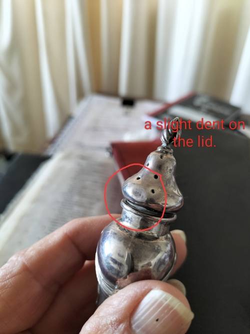 A VICTORIAN BIRMINGHAM SILVER PEPPERETTE.  21gms