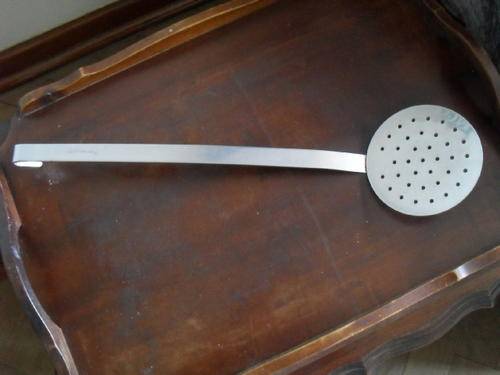 A 50cm long STAINLESS STEEL PRESTIGE LIFTER\ DRAINER? WITH HOLES