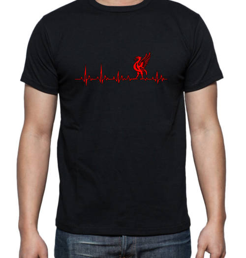 LIVERPOOL Heartbeat Adult T-shirt / YNWA / Liverpool Novelty T-Shirt/ Gift /LFC