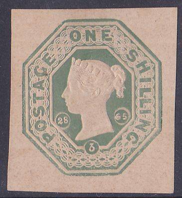 Great Britain Queen Victoria 1s embossed from stationery embossing attractive.
