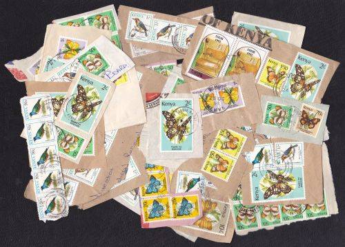 Kenya bulk lot postmarks etc.