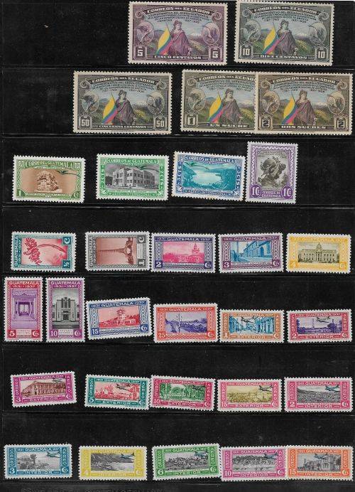 World Clearance lot on album pages, as received.