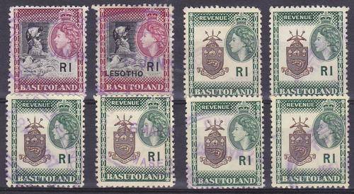 Basutoland revenue stamps mixed lot used.