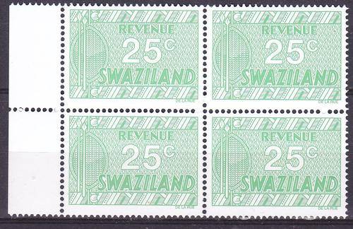 Swaziland revenue stamps unused.