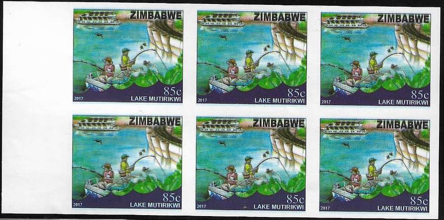 Zimbabwe variety 2017 imperforated 85c block of (x4).