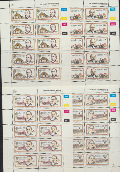 NAMIBIA 1995 - SACC 130/3  -   FULL SHEETS - FINE MINT