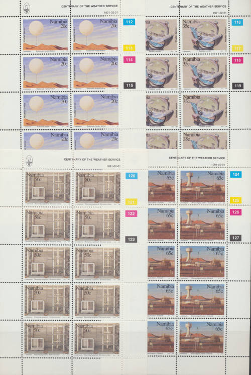 NAMIBIA 1990 - SACC 12/15  -   FULL SHEETS - FINE MINT
