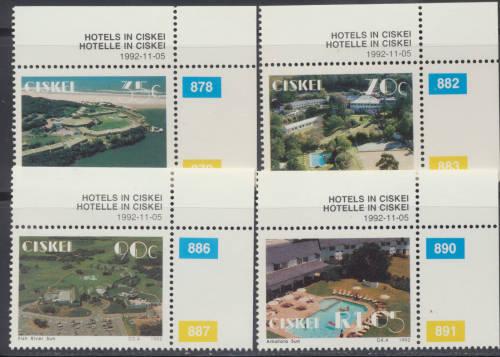 1992 - CISKEI  - HOTELS   - MINT.