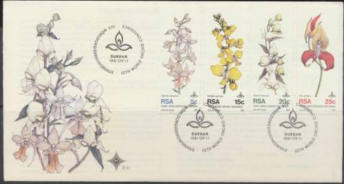 RSA -  1981 -  WORLD ORCHID CONFERENCE  -  F/DAY COVER