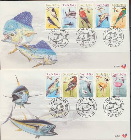 RSA 1999   - SACC 6.108/9  - MIGRATORY SPECIES  SET FIRST DAY COVERS