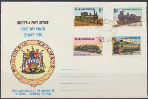 RHODESIA 1969 - SACC 188/91  OPENING OF BEIRA - SALISBURY RAILWAY FIRST DAY COVER