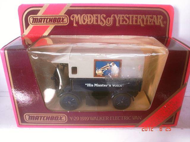 MATCHBOX DIECAST; MODELS OF YESTERYEAR-Y29-1919 WALKER ELECTRIC VAN,BOXED(ENGLAND)
