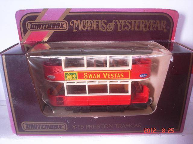 MATCHBOX DIECAST; MODELS OF YESTERYEAR-Y15-PRESTON TRAMCAR BOXED(MACAU)