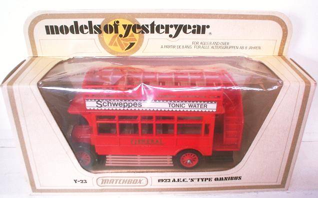 MATCHBOX DIECAST; MODELS OF YESTERYEAR-Y23-1922 A.E.C. OMNIBUS S-TYPE. BOXED(ENGLAND)