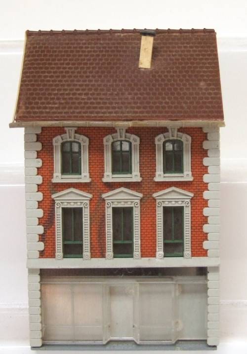 HO SCENERY: 3 Level German Style House/Shop in fair used condition.