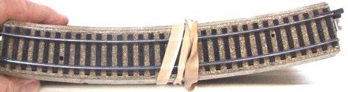 MARKLIN HO/OO: 12pc Vintage 3 Rail Metal Track in Fair un-boxed operational condition.(England)