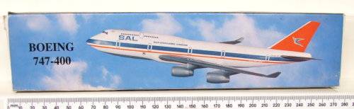 SAL PASSENGER AIRCRAFT: Boing 747-400 Model with Stand in Like New Unassembled condition(Taiwan)