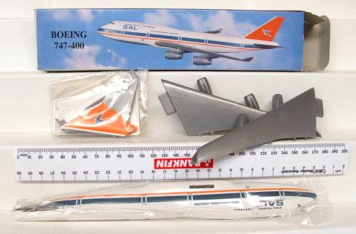 SAL PASSENGER AIRCRAFT: Boing 747-400 Model with Stand in Like New Unassembled condition(Taiwan)