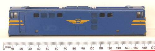 LIMA HO: SAR Class E-5 E444 Blue Train Elect Locomotive body in good unboxed condition(Italy)