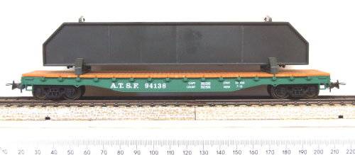 MEHANO HO: ATSF Detailed American 50' Flat Car With Steel Load in Good Un-boxed condition(Slovenia)