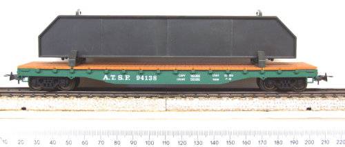 MEHANO HO: ATSF Detailed American 50' Flat Car With Steel Load in Good Un-boxed condition(Slovenia)