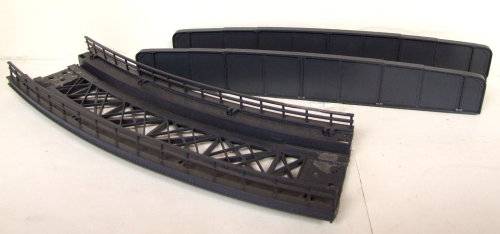 SCENERY HO: Mixed Bridges, Marklin Curved + Pony Plate Girder Sides in fair used, Un-boxed condition