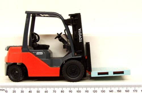 TOYOTA G: Detailed Forklift with pallet 1:23 Scale in Good Un-boxed condition.