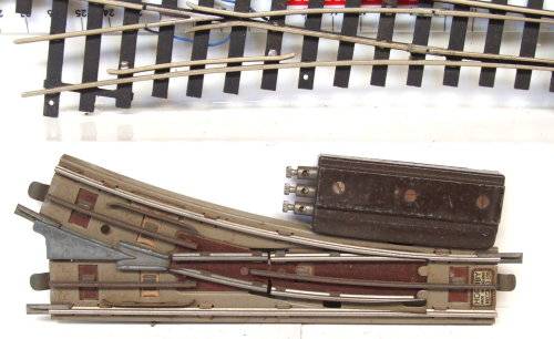 TRACK HO/ZERO: 5pc Mixed Metal/Nickel Silver Points in Fair,Used un-boxed condition.(England)