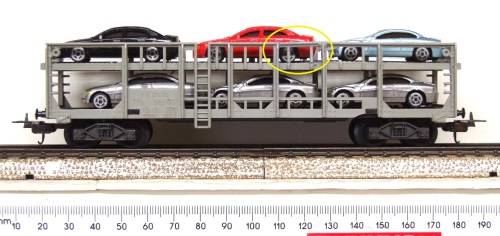 LIMA HO: This FS Vintage Auto Transporter with 6 Car Load is in Fair, Used condition (Italy)