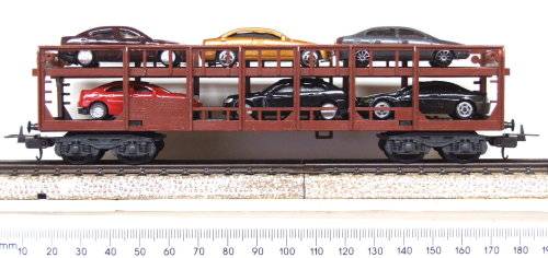 LIMA HO: This FS Vintage Auto Transporter with 6 Car Load is in Fair, Used condition (Italy)